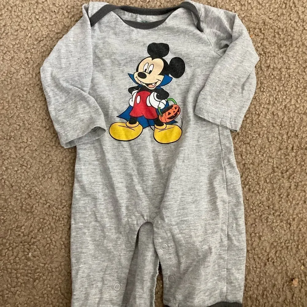 Infant Baby Mickey Mouse Vampire Halloween Onesie Outfit